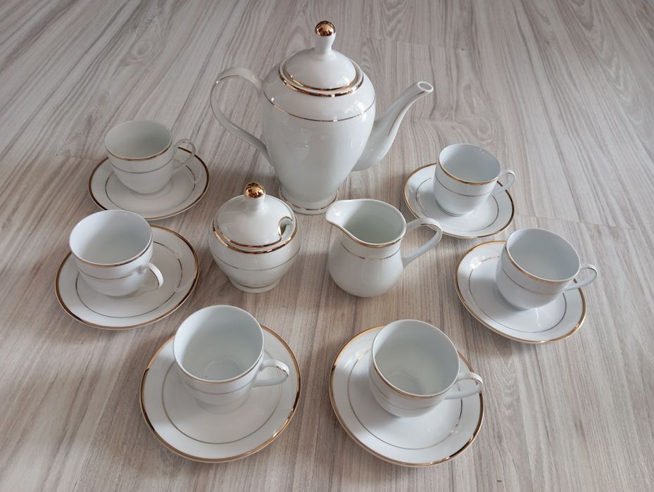 Zestaw kawowy na 6  osób , 15 elementów, Nowy