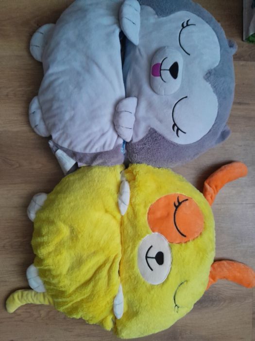 dwa śpiwory 2w1 dzieciece poduszki,przytulanka 110cm