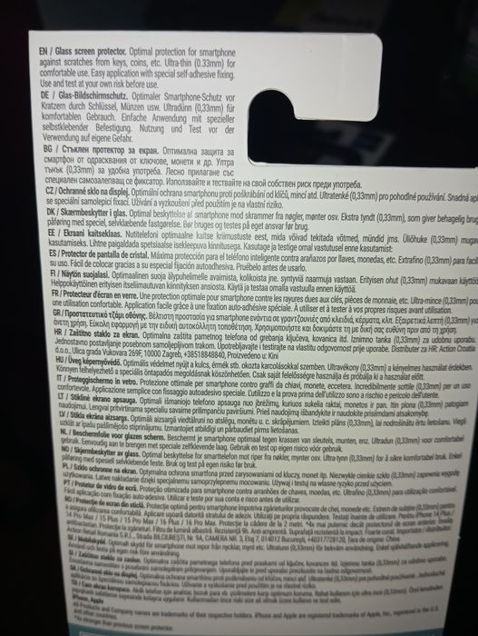 Szkło ochronne iPhone 14 plus, 14 pro max, 15 plus, 15 pro max, 16 plu