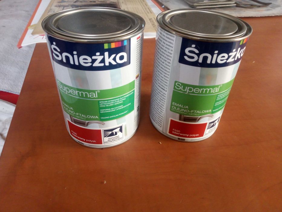 śnieżka supermal F590 czerwona 800ml 2 sztuki