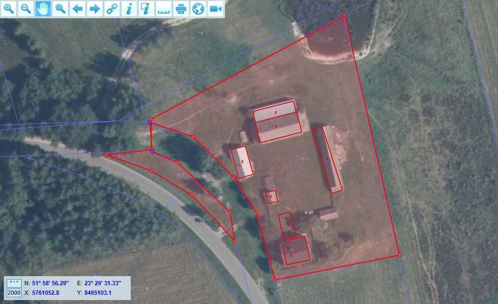 Siedlisko z budynkami