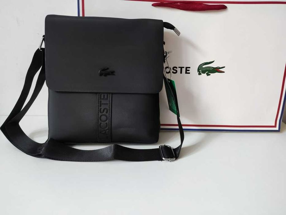 Lacoste męska torebka Listonoszka, skóra, Francja 87-4