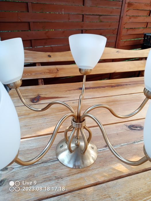 Żyrandol, lampa sufitowa, kinkiet patyna