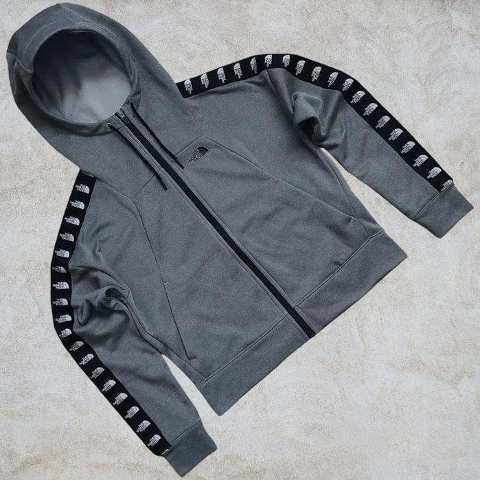 Жіноча олімпійка The North Face на лампасах grey (Розмір М)