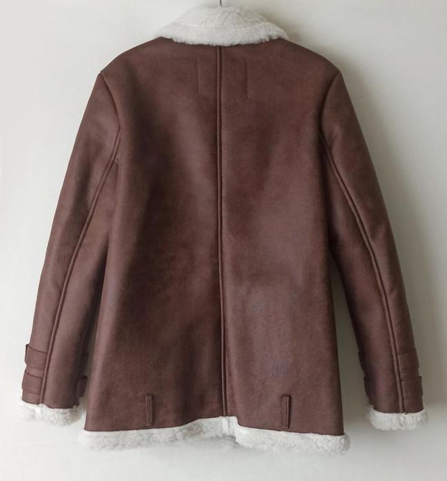 Зимова дублянка авіатор з екошкіри