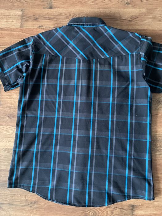 Koszula męska czarna w kratę