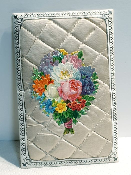 Vintage English Victorian Handmade Birthday Card