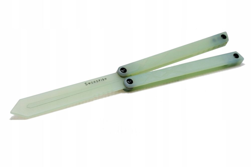 Butterfly nóż motylkowy treningowy tępy AntarctiS G10 Swordfish X Etui Jade