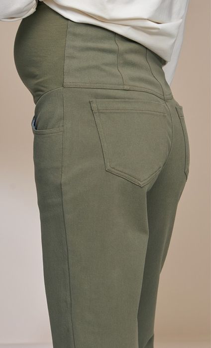 Спортивні штани для вагітних Юла Мама Lone темна оливка XL