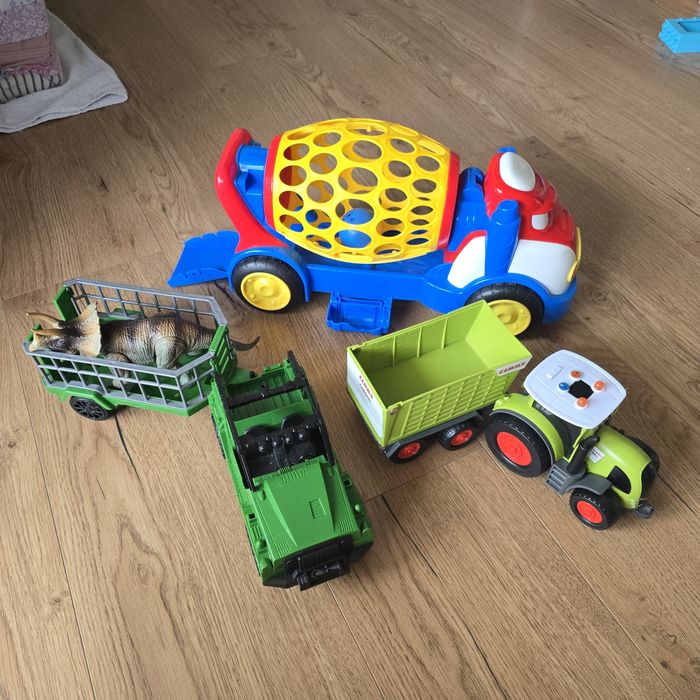 Zabawki dla chłopca betoniarka traktor ciągnik dinozaur dźwięk przycze