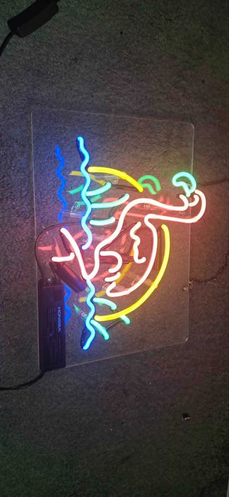 Szklany gazowy neon flaming prawdziwy japonski