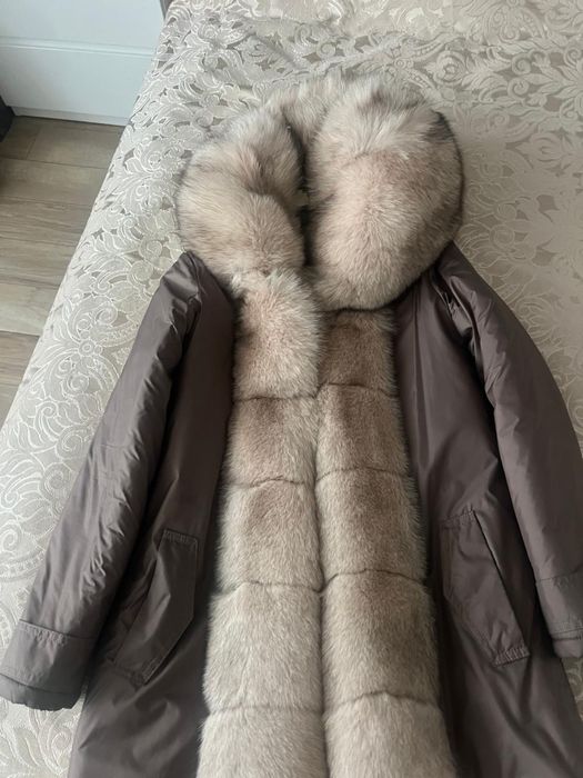 Парка пуховик пальто куртка песец
