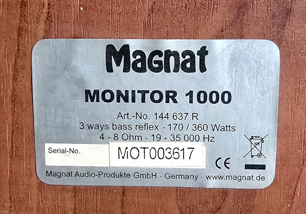 Par de Colunas 3 Vias MAGNAT MONITOR 1000