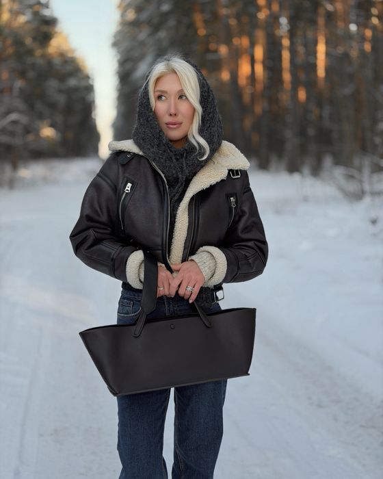 Стильна шкіряна сумка