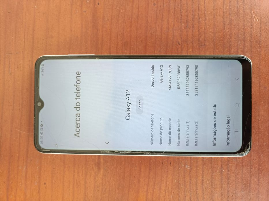 Samsung Galaxy A12 em bom estado de funcionamento.