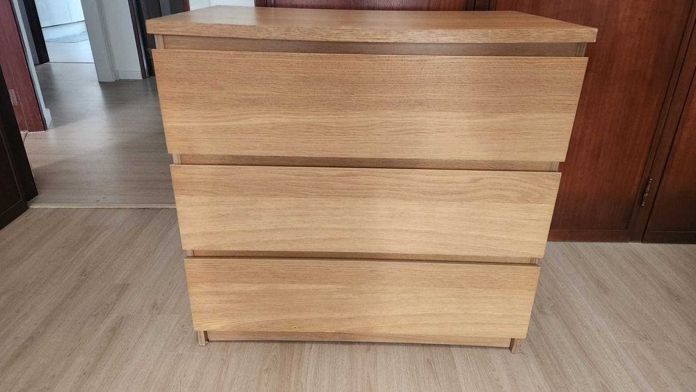 Comoda Malm Ikea 3 gavetas