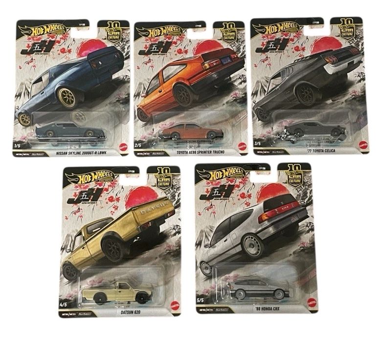 Set Completo Japan Historic 5 Hot Wheels Premium