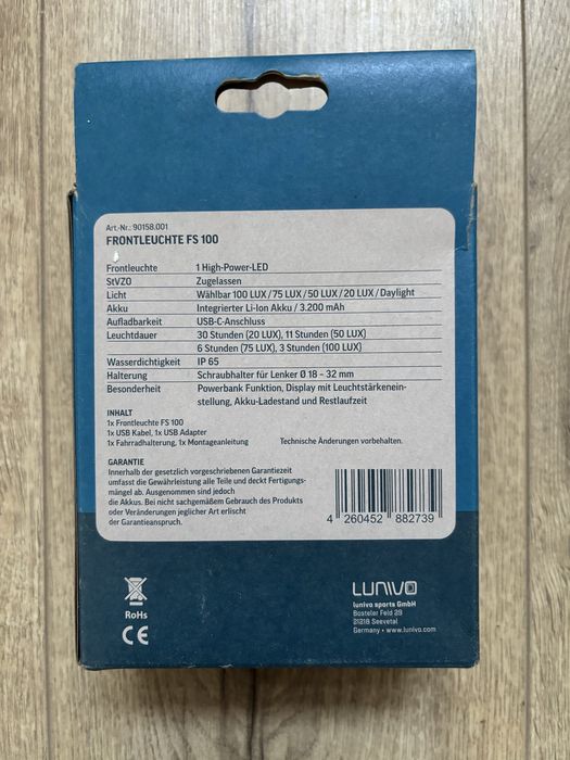 Lampka przednia Chirp FS 100 (547)