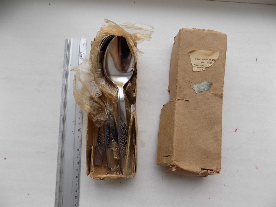 Ложки столовые Роза червление нержавейка ЗІШ, 12 шт новые