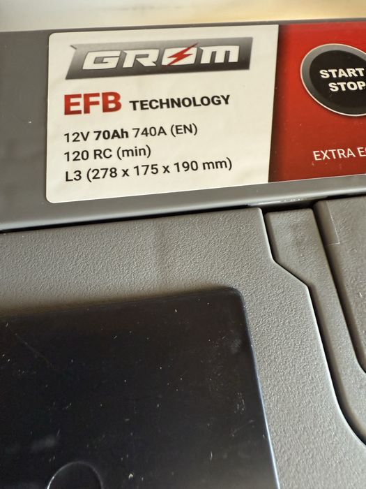 Akumulator GROM 12V 70Ah 740A EFB