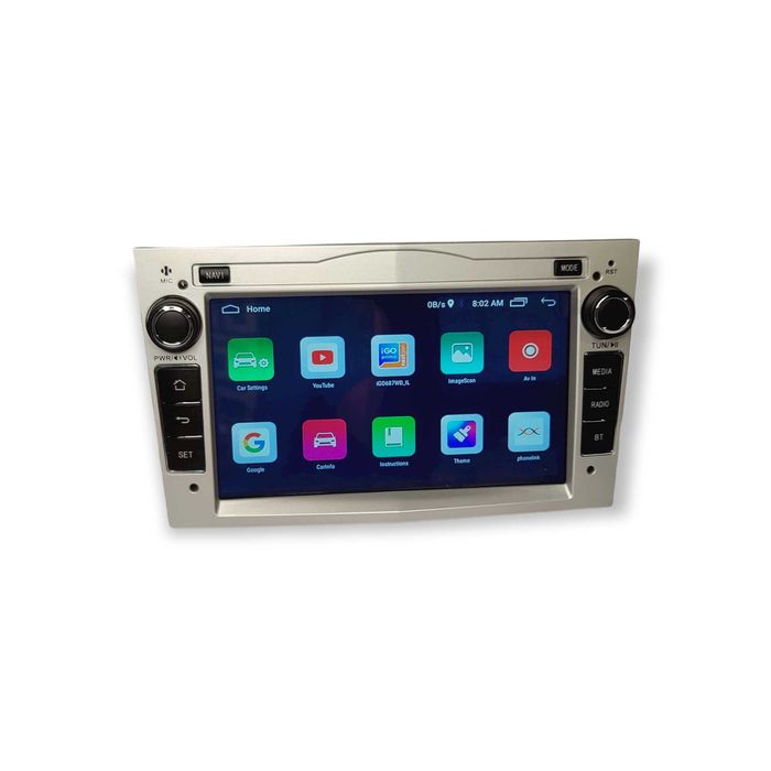 Rádio Android 2DIN para OPEL – 2GB de RAM com Wifi GPS Silver - Cinza