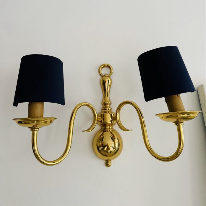 Two Brass Wall Sconces436197985512345602