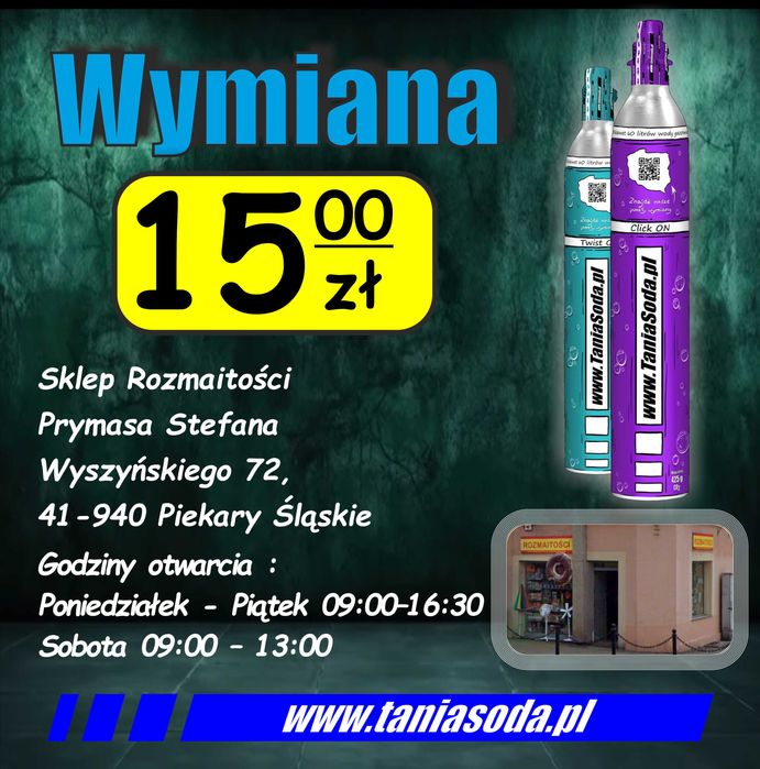 Gaz Soda CO2 425g do saturatorów Stream quick on twist on connect