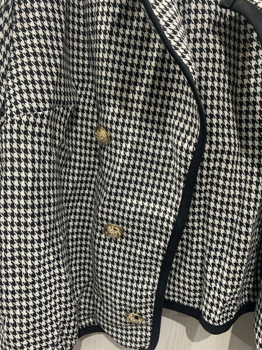 Luźna narzutka marynarka w pepitkę plus size rozmiar 50 nowa