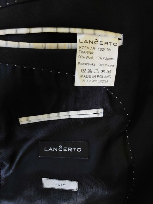 Garnitur LANCERTO Slim 182/108 czarny