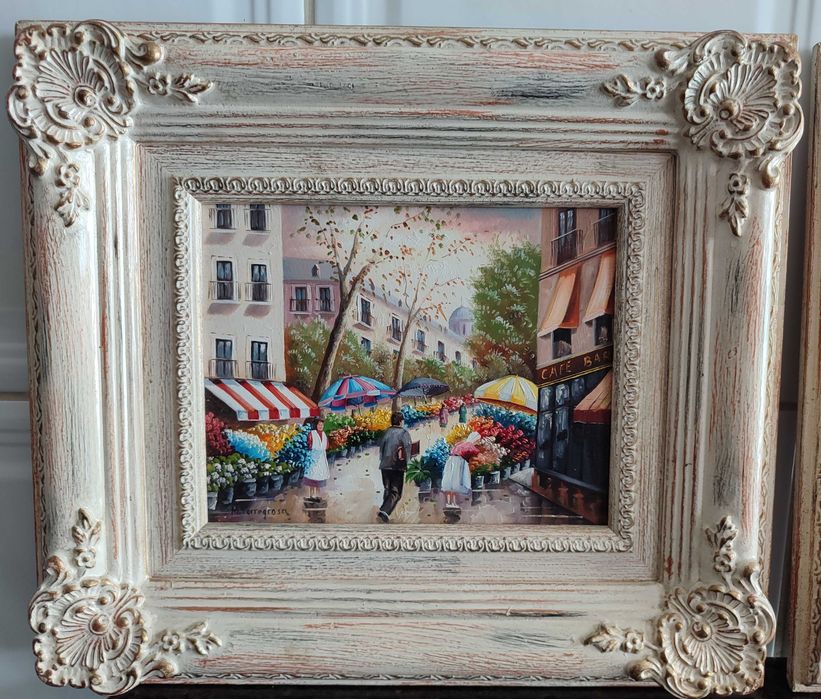 Conjunto de pinturas a óleo de M. Torregrosa