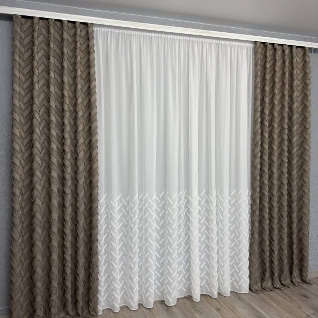 Тюль льон,штори льон букле