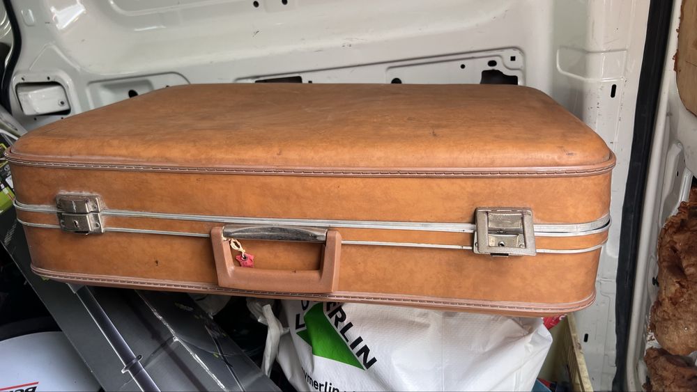 Mala viagem vintage pele