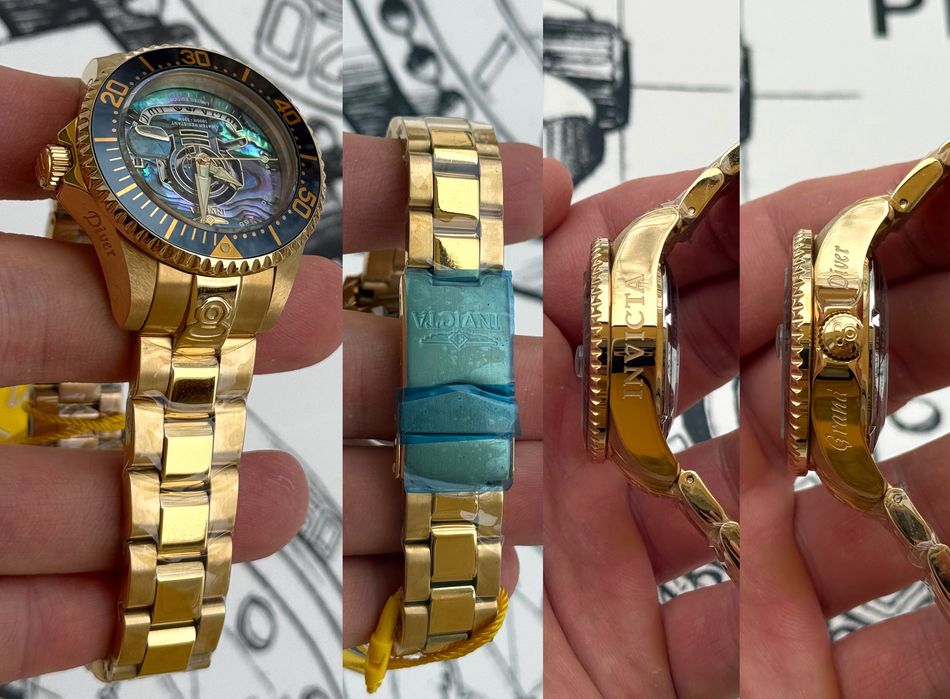 Жіночий годинник Invicta 23456 Grand Diver Abalone Automatic 38 mm.