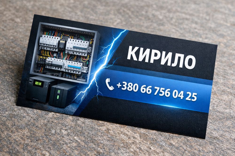 Електрик. Щити, ДБЖ, резервне живлення та інші послуги (электрик)
