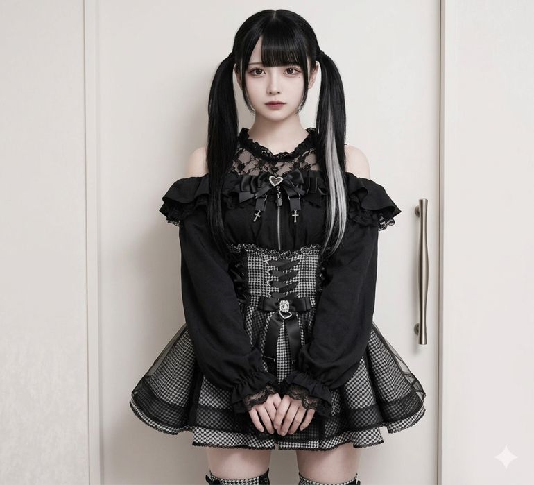 Комплект сет блуза+спідниця Jirai kei dark Lolita