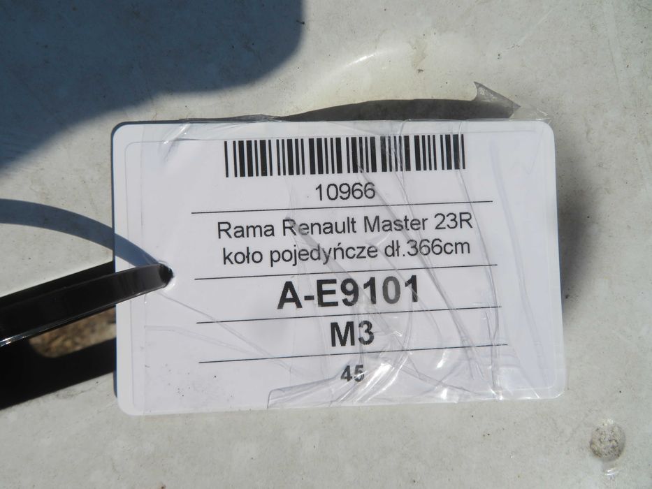 Renault Master Opel Movano Nissan Interstar 23r rama koło pojedyncze