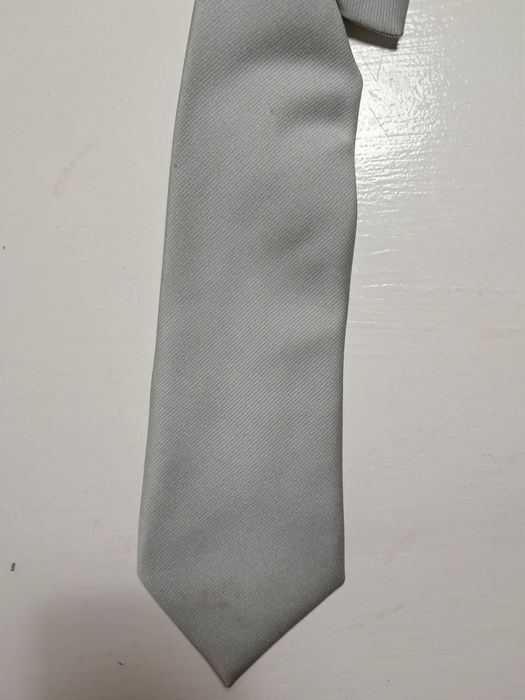 Krawat NEK Szary Srebrny Moda