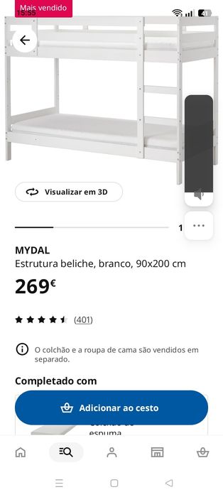 Beliche de IKEA bom estado
