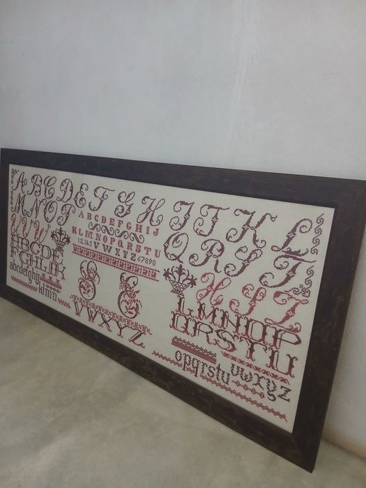 Quadro bordado a ponto de cruz