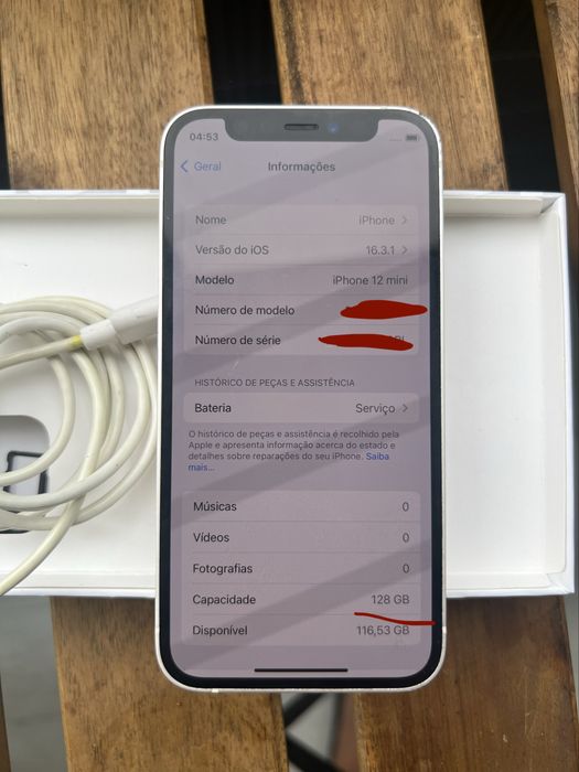 Iphone 12 Mini Branco - 128GB - Troca e Retoma - Ótimo Estado - Caixa e Carregador