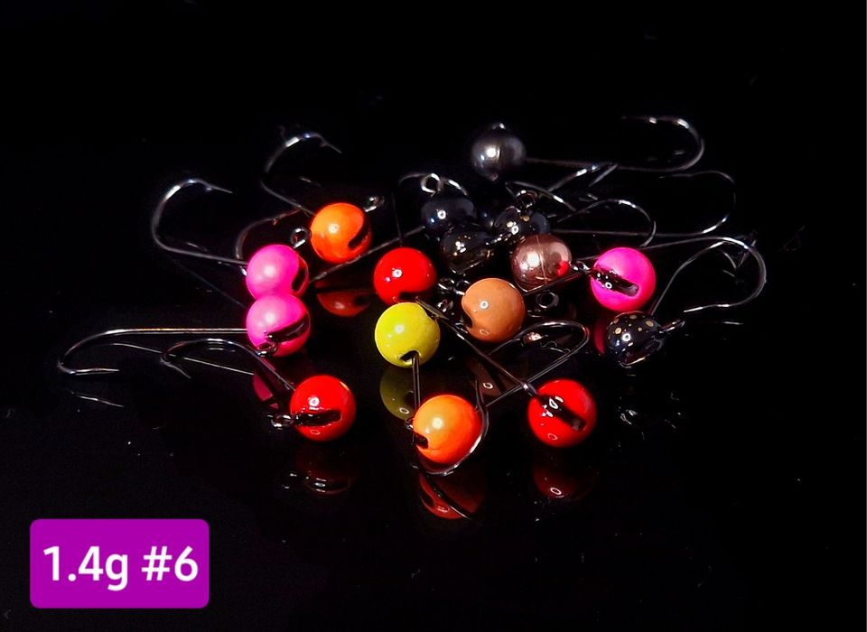 Glowki jigowe wolframowe 1.4g hak 6 - 15 sztuk