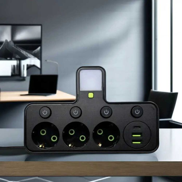 Мережевий фільтр Cargar на 3 розетки