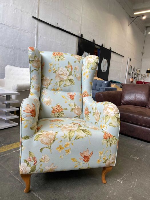 Fotel uszak kwiaty 2