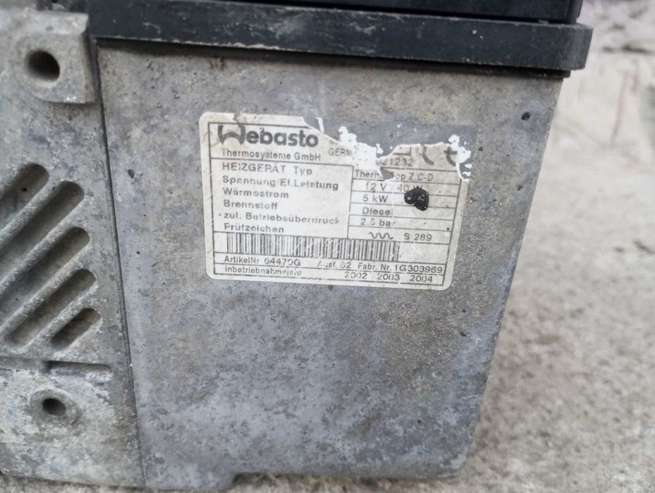 Вебасто, webasto Отопитель салона BMW e39 64128387111 000002021232