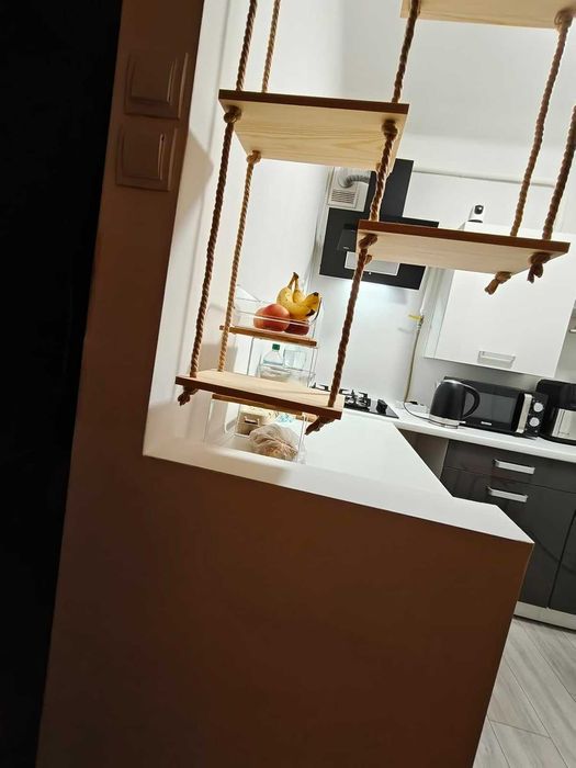 Wiszący ścienny kwietnik z 5 półkami na kwiaty rośliny półki