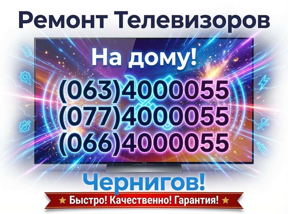 Ремонт телевизоров на дому!