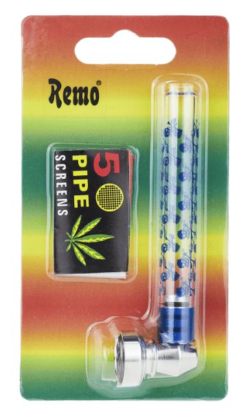 Metalowa Lufka 9,5 cm z Wzorem Czaszek