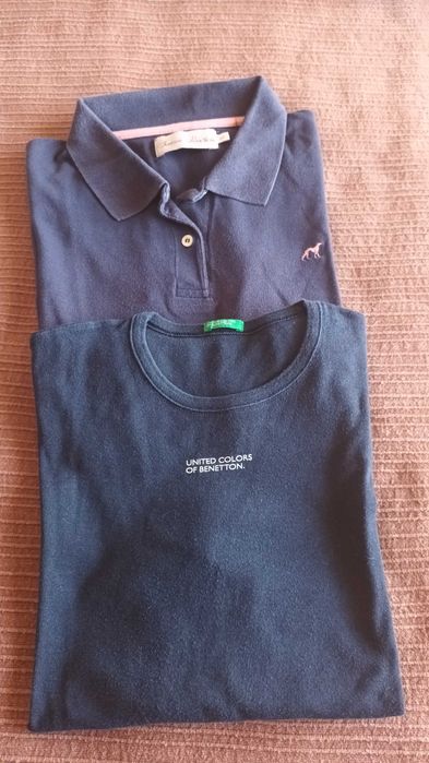 1 polo e 1 t-shirt em azul