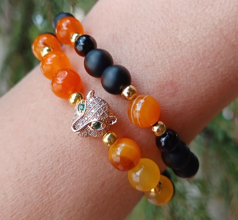 Bransoletki 2w1 z kamienia naturalnego Handmade