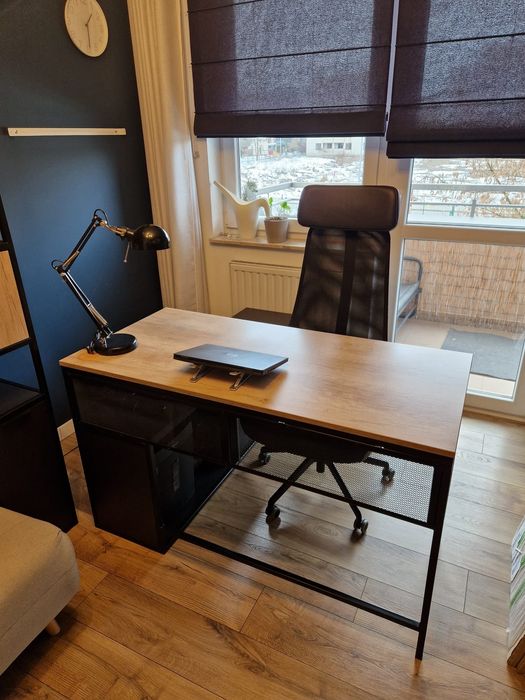 Zestaw mebli do biura (szafa, kanapa, biurko), LOFT Metal+drewno